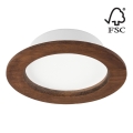 LED Recessed light WOODY SPOT LED/12,5W/230V 4000K cherry ø 16 cm