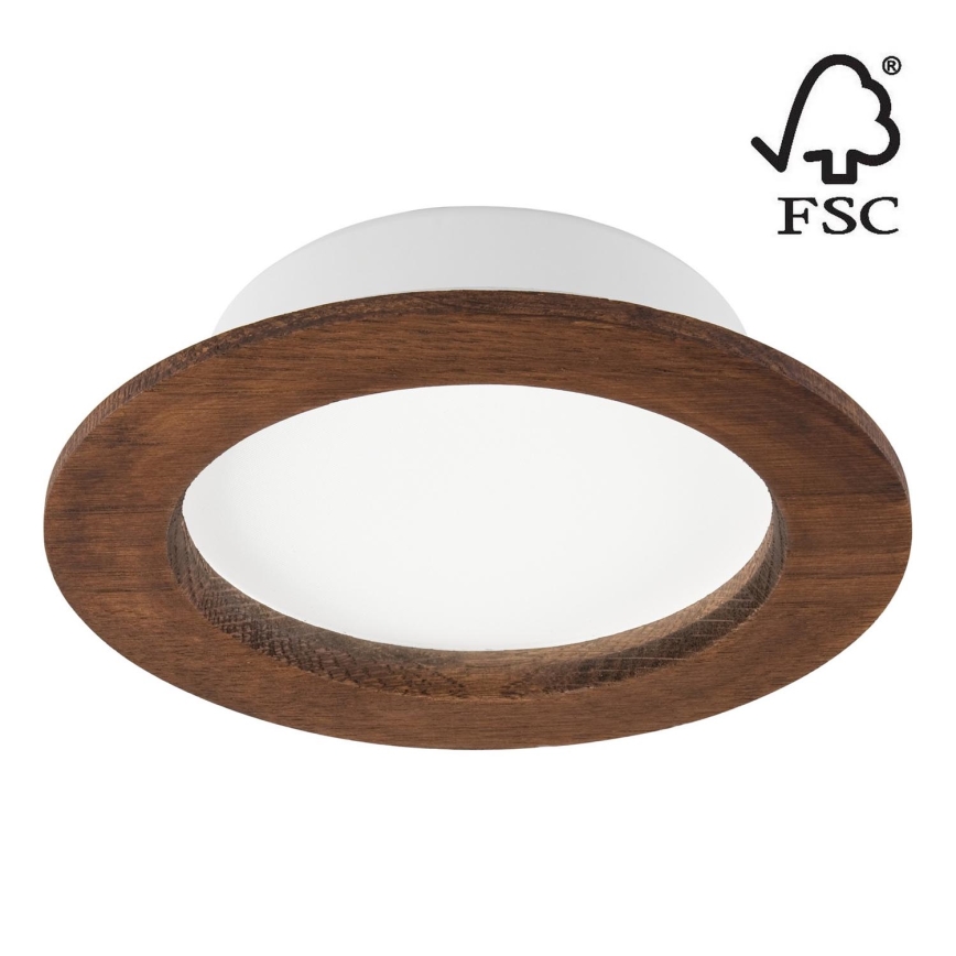 LED Recessed light WOODY SPOT LED/12,5W/230V 4000K cherry ø 16 cm