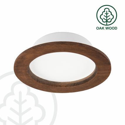 LED Recessed light WOODY SPOT LED/12,5W/230V 4000K cherry ø 16 cm