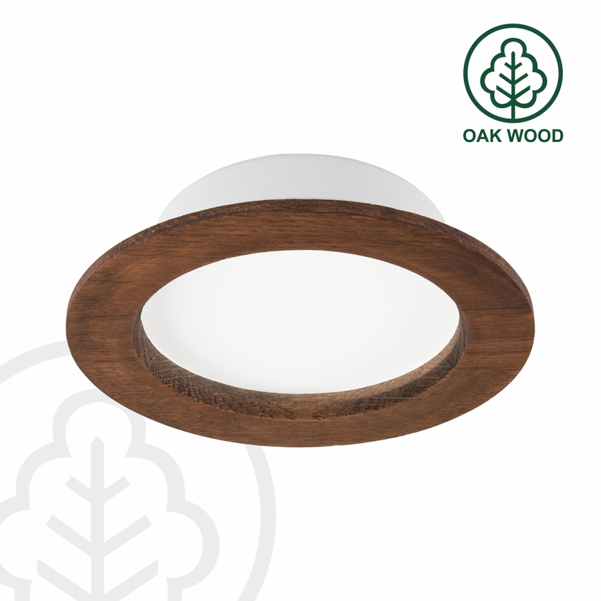 LED Recessed light WOODY SPOT LED/12,5W/230V 4000K cherry ø 16 cm