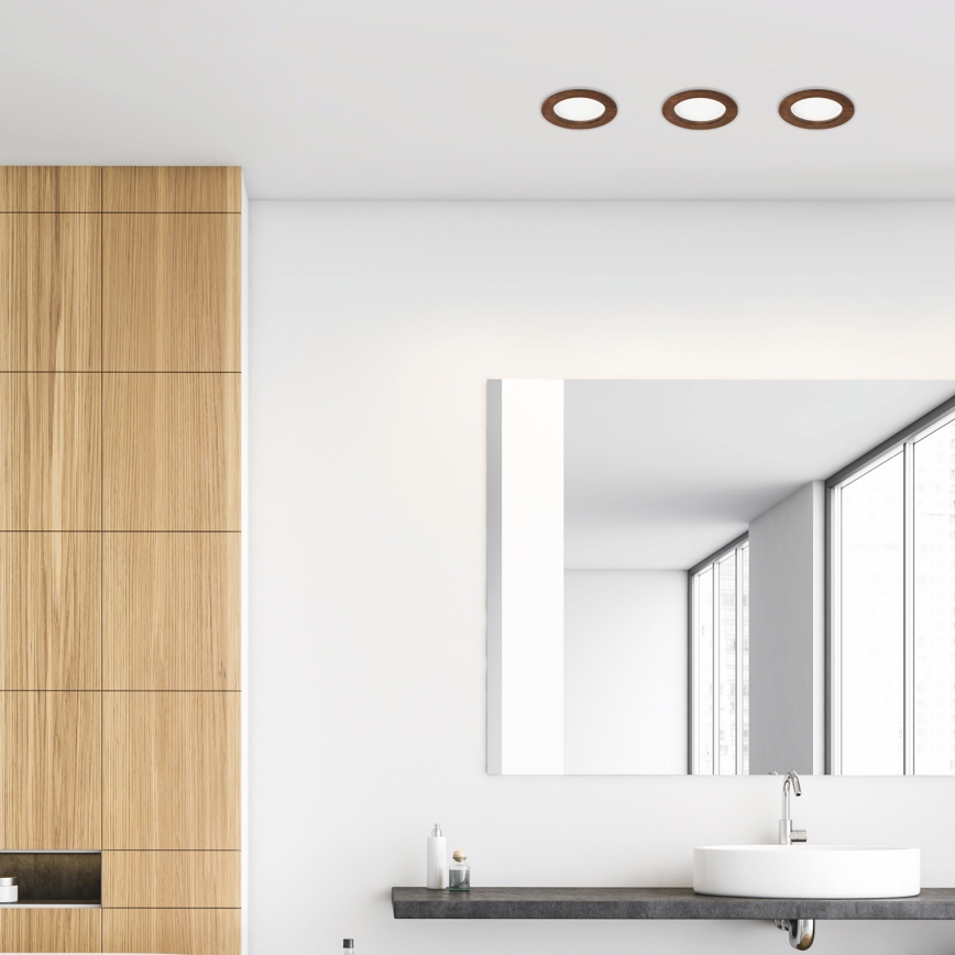 LED Recessed light WOODY SPOT LED/12,5W/230V 4000K cherry ø 16 cm