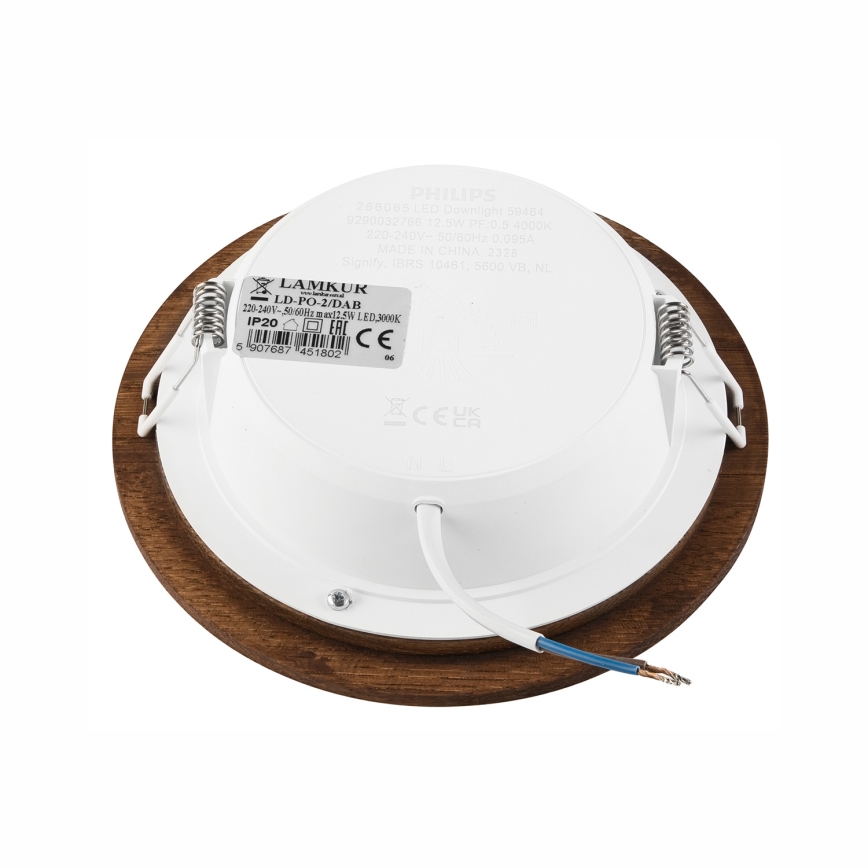 LED Recessed light WOODY SPOT LED/12,5W/230V 4000K cherry ø 16 cm