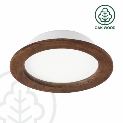 LED Recessed light WOODY SPOT LED/16,5W/230V 4000K cherry ø 18,5 cm