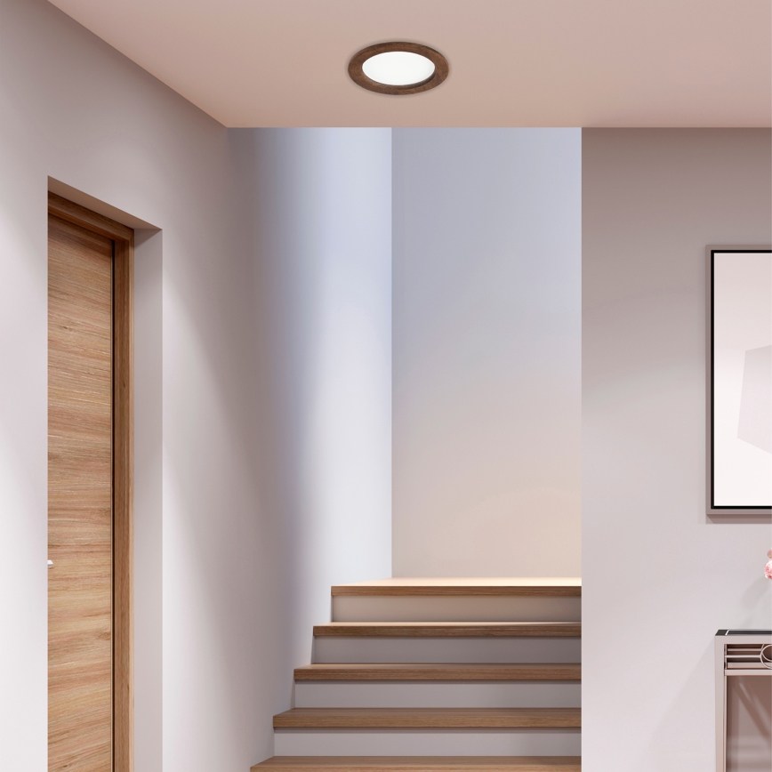 LED Recessed light WOODY SPOT LED/16,5W/230V 4000K cherry ø 18,5 cm
