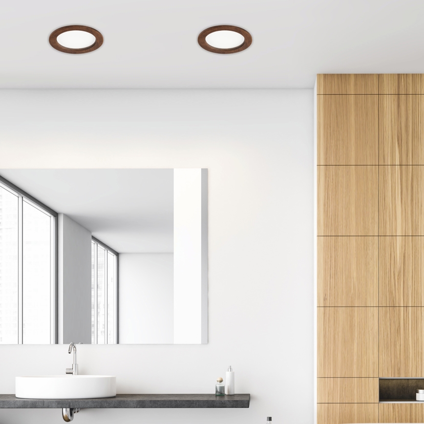 LED Recessed light WOODY SPOT LED/16,5W/230V 4000K cherry ø 18,5 cm