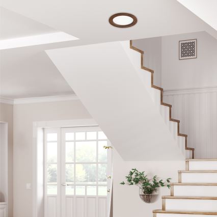 LED Recessed light WOODY SPOT LED/16,5W/230V 4000K cherry ø 18,5 cm