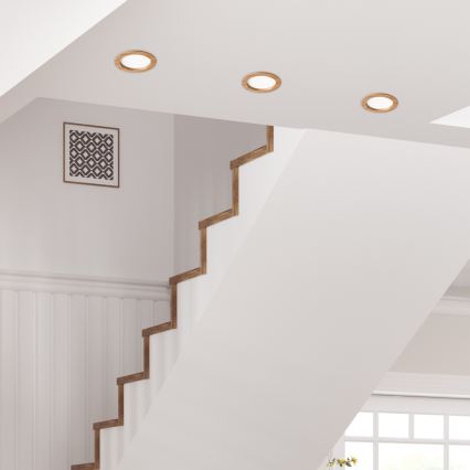 LED Recessed light WOODY SPOT LED/16,5W/230V 4000K oak ø 18,5 cm