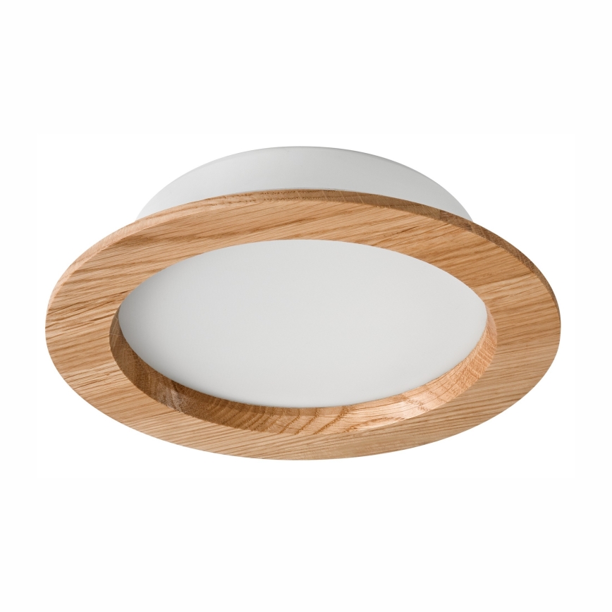 LED Recessed light WOODY SPOT LED/16,5W/230V 4000K oak ø 18,5 cm