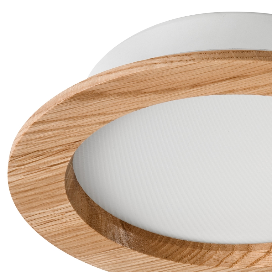 LED Recessed light WOODY SPOT LED/16,5W/230V 4000K oak ø 18,5 cm