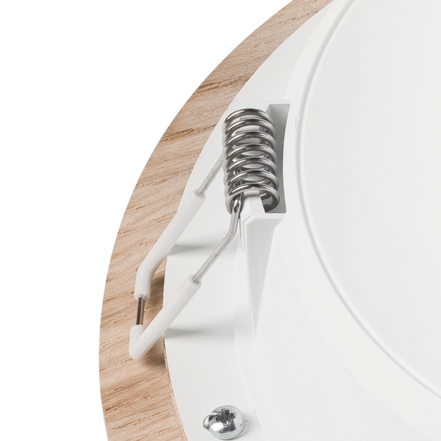 LED Recessed light WOODY SPOT LED/16,5W/230V 4000K oak ø 18,5 cm