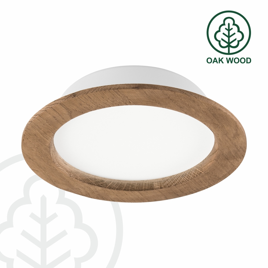 LED Recessed light WOODY SPOT LED/16,5W/230V 4000K walnut ø 18,5 cm