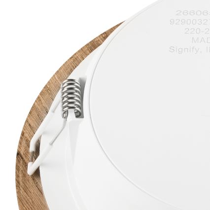 LED Recessed light WOODY SPOT LED/16,5W/230V 4000K walnut ø 18,5 cm