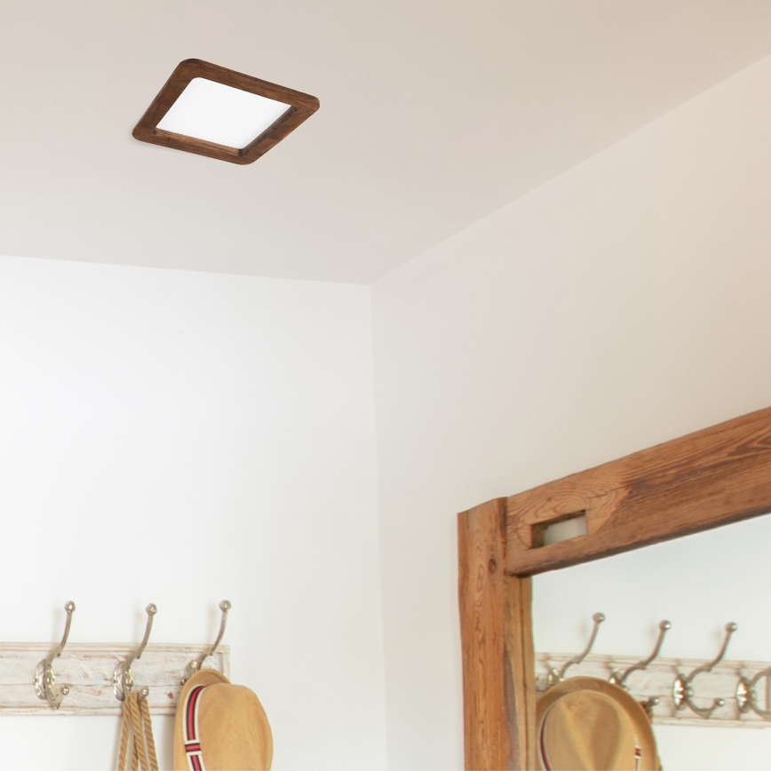 LED Recessed light WOODY SPOT LED/17W/230V 3000K cherry 18,5x18,5 cm