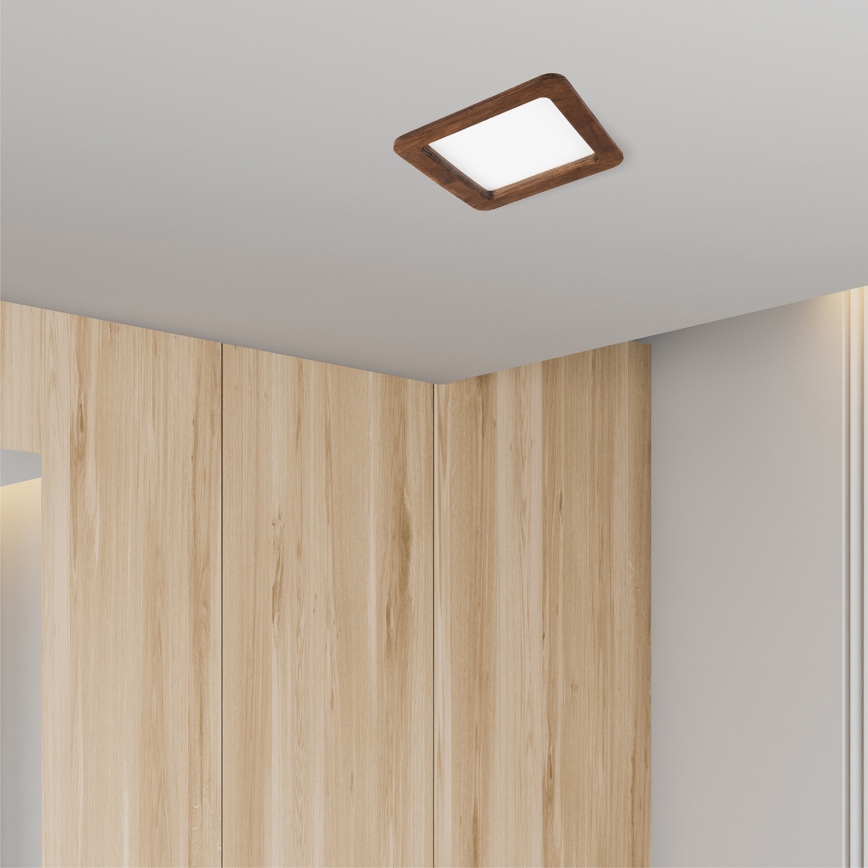 LED Recessed light WOODY SPOT LED/17W/230V 3000K cherry 18,5x18,5 cm