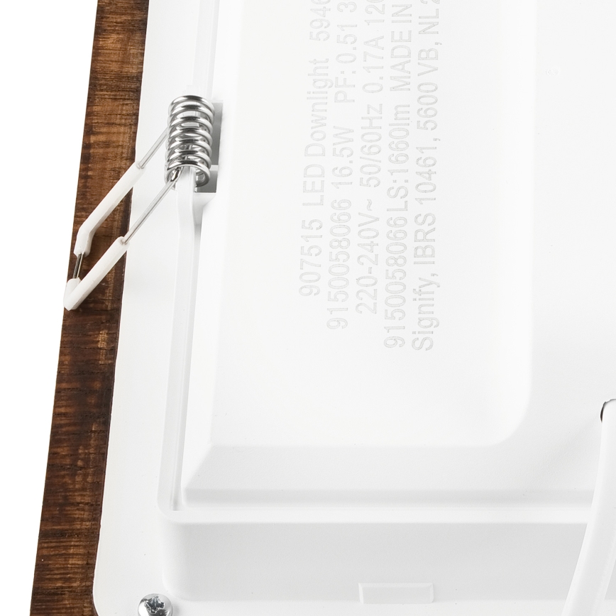 LED Recessed light WOODY SPOT LED/17W/230V 3000K cherry 18,5x18,5 cm