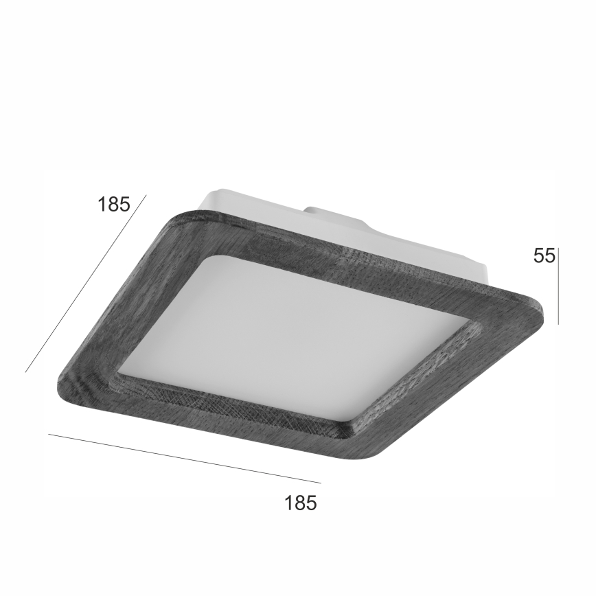 LED Recessed light WOODY SPOT LED/17W/230V 3000K cherry 18,5x18,5 cm