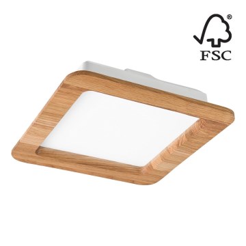 LED Recessed light WOODY SPOT LED/17W/230V 3000K oak 18,5x18,5 cm
