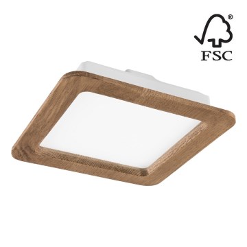 LED Recessed light WOODY SPOT LED/17W/230V 3000K walnut 18,5x18,5 cm