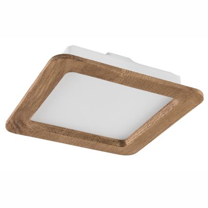LED Recessed light WOODY SPOT LED/17W/230V 3000K walnut 18,5x18,5 cm
