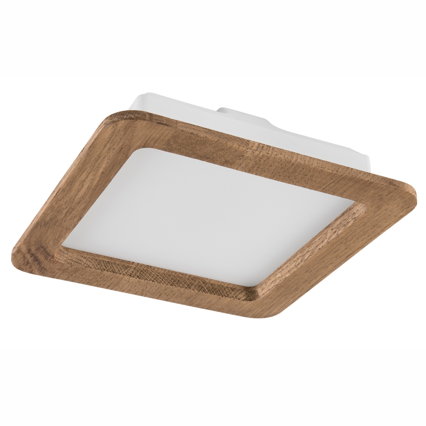 LED Recessed light WOODY SPOT LED/17W/230V 3000K walnut 18,5x18,5 cm