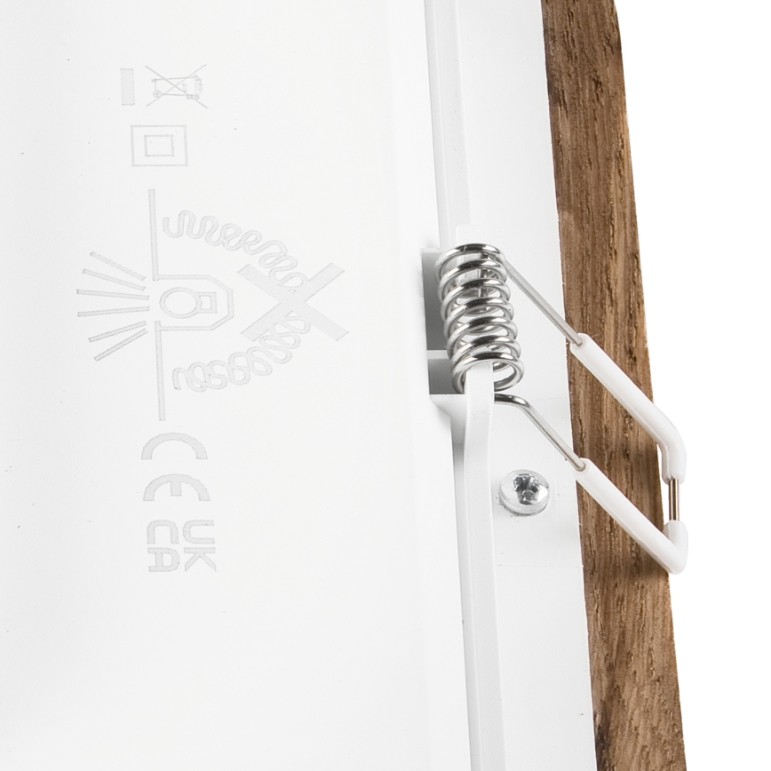 LED Recessed light WOODY SPOT LED/17W/230V 3000K walnut 18,5x18,5 cm