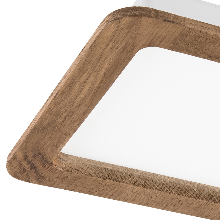 LED Recessed light WOODY SPOT LED/17W/230V 3000K walnut 18,5x18,5 cm