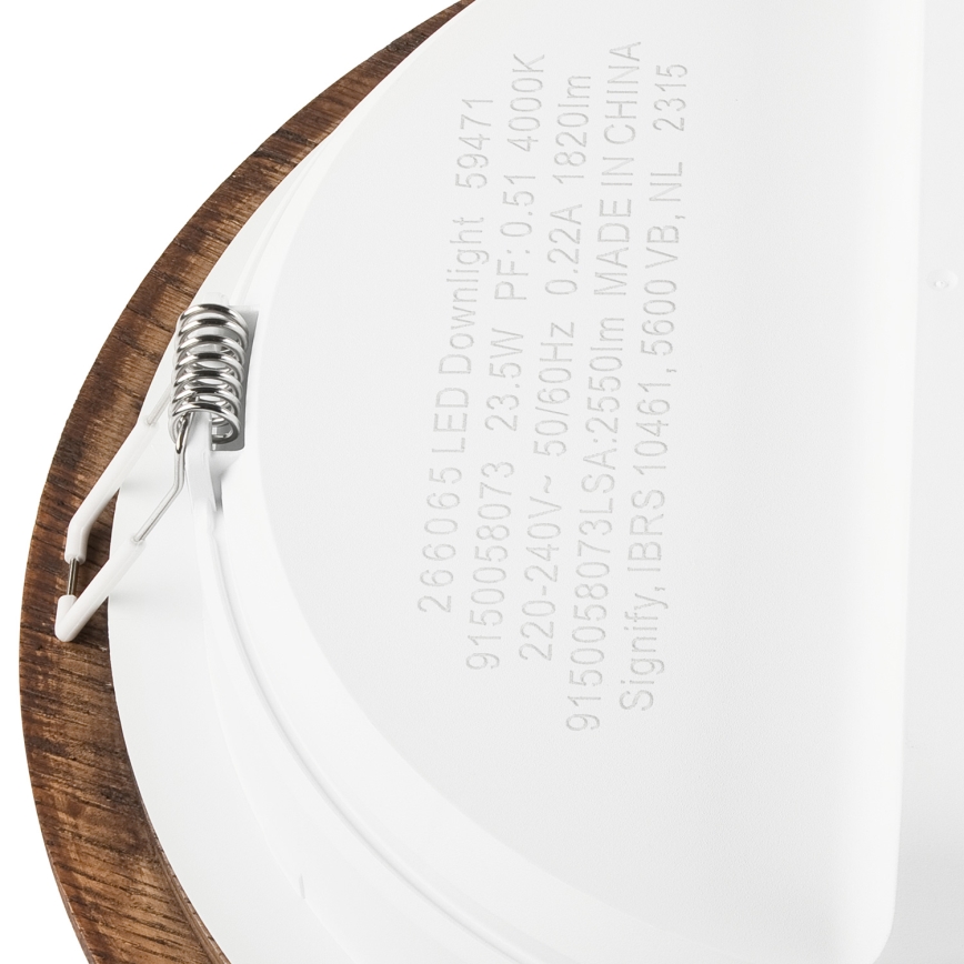 LED Recessed light WOODY SPOT LED/23,5W/230V 4000K cherry ø 23,5 cm