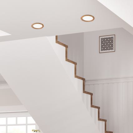 LED Recessed light WOODY SPOT LED/23,5W/230V 4000K oak ø 23,5 cm