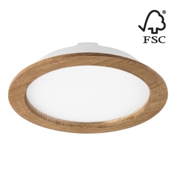 LED Recessed light WOODY SPOT LED/23,5W/230V 4000K walnut ø 23,5 cm