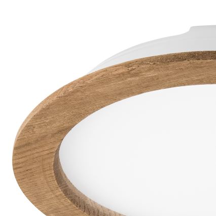 LED Recessed light WOODY SPOT LED/23,5W/230V 4000K walnut ø 23,5 cm