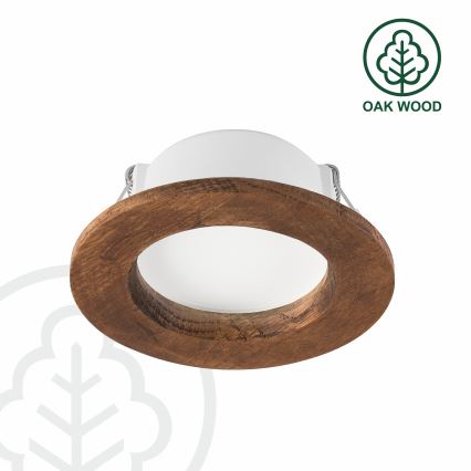 LED Recessed light WOODY SPOT LED/5,5W/230V 4000K cherry ø 10 cm