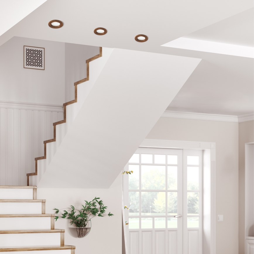 LED Recessed light WOODY SPOT LED/5,5W/230V 4000K cherry ø 10 cm