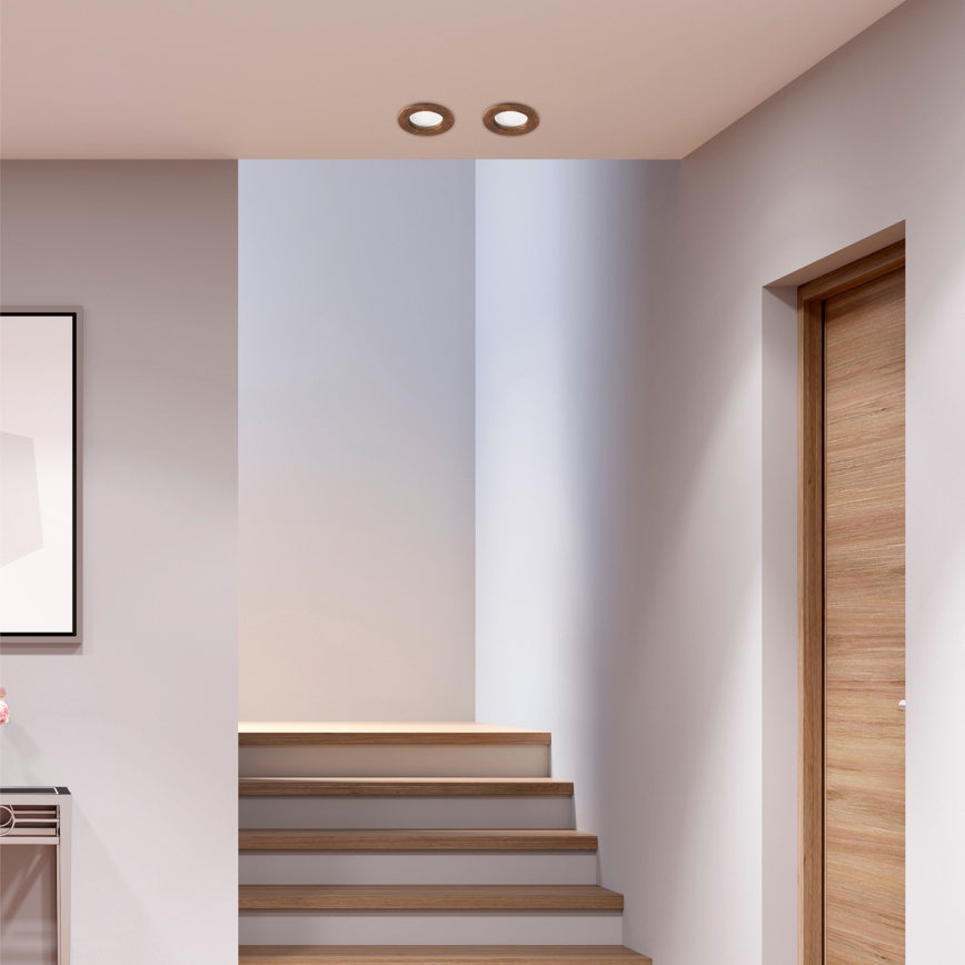 LED Recessed light WOODY SPOT LED/5,5W/230V 4000K cherry ø 10 cm