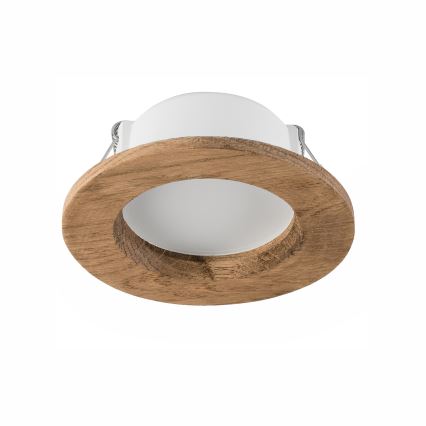 LED Recessed light WOODY SPOT LED/5,5W/230V 4000K walnut ø 10 cm