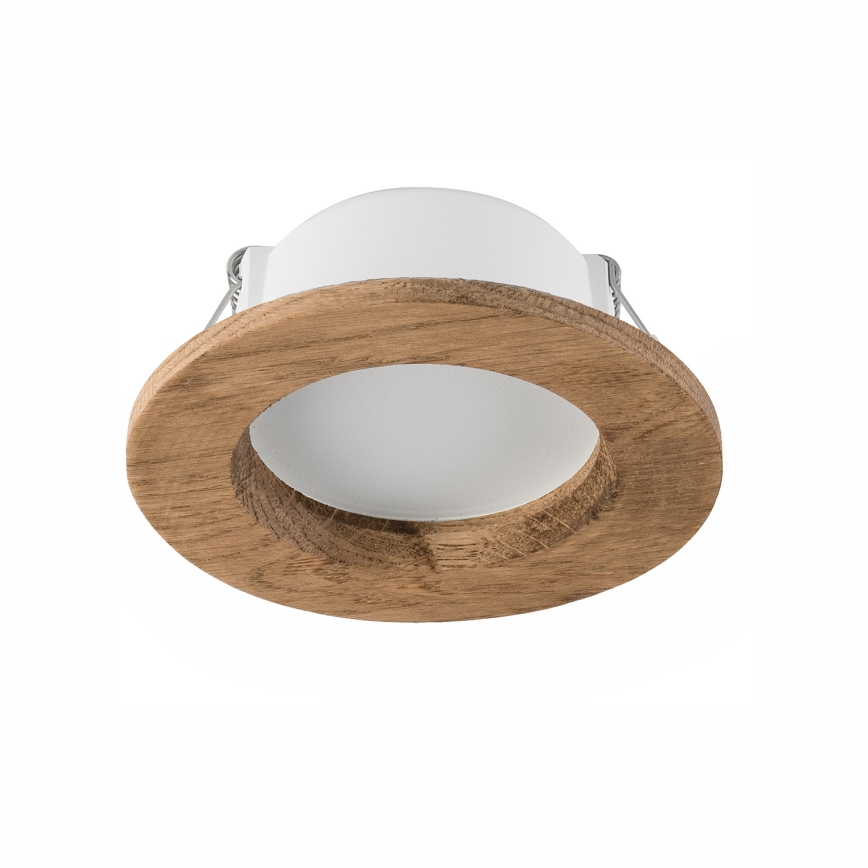 LED Recessed light WOODY SPOT LED/5,5W/230V 4000K walnut ø 10 cm