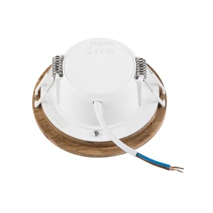 LED Recessed light WOODY SPOT LED/5,5W/230V 4000K walnut ø 10 cm