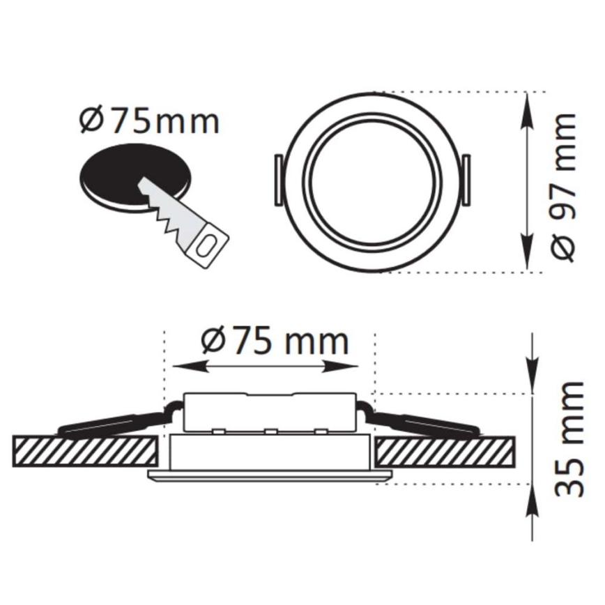 LED Recessed light ZOE LED/4,8W/230V white
