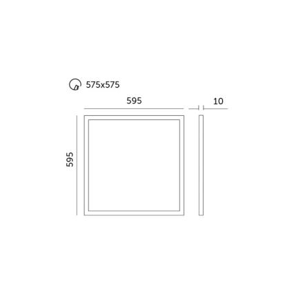 LED Recessed panel BALIS LED/40W/230V 4000K 59,5x59,5 cm