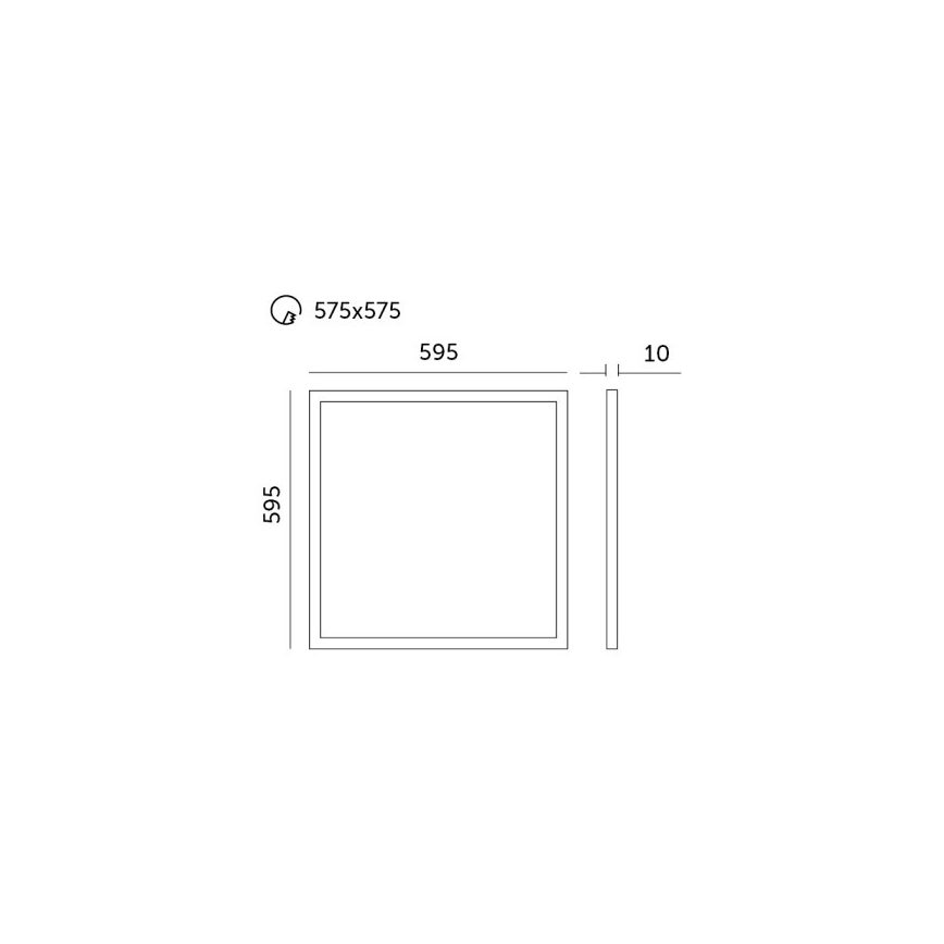 LED Recessed panel BALIS LED/40W/230V 4000K 59,5x59,5 cm