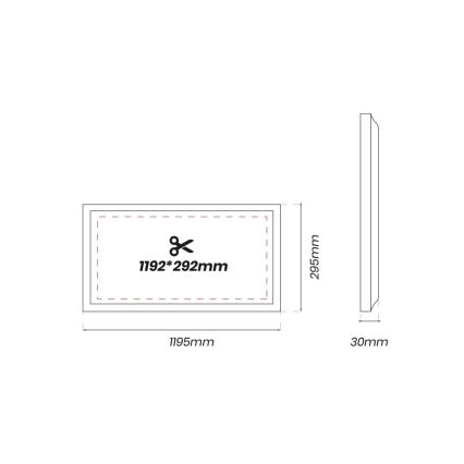 LED Recessed panel LED/40W/230V 4000K 120x30 cm