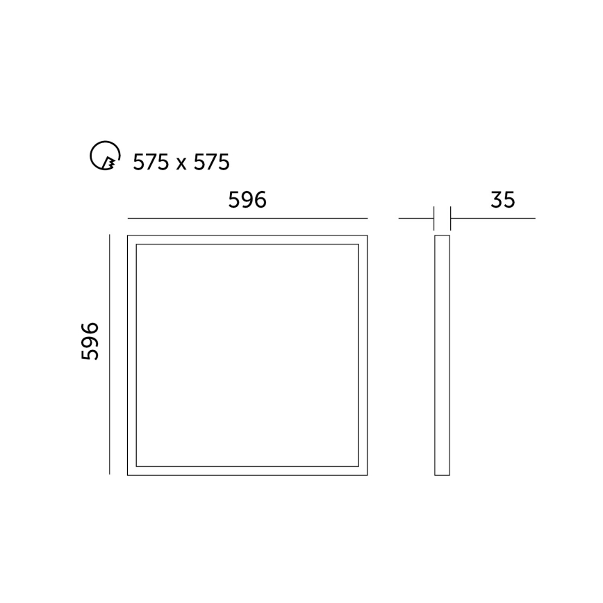 LED Recessed panel LED/40W/230V 4000K 60x60 cm