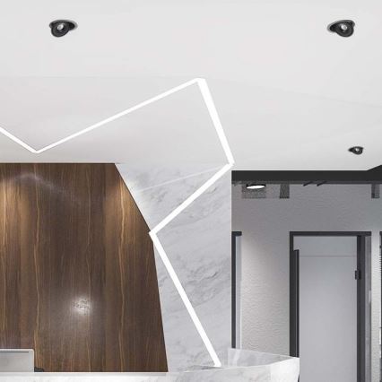 LED Recessed spotlight LED/28W/230V 3000/4000/6400K d. 20 cm black
