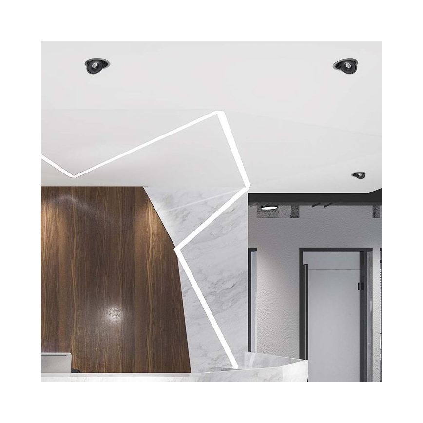 LED Recessed spotlight LED/28W/230V 3000/4000/6400K d. 20 cm black