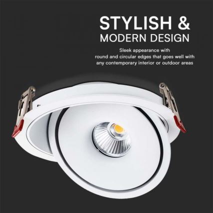 LED Recessed spotlight LED/28W/230V 3000/4000/6400K d. 20 cm white