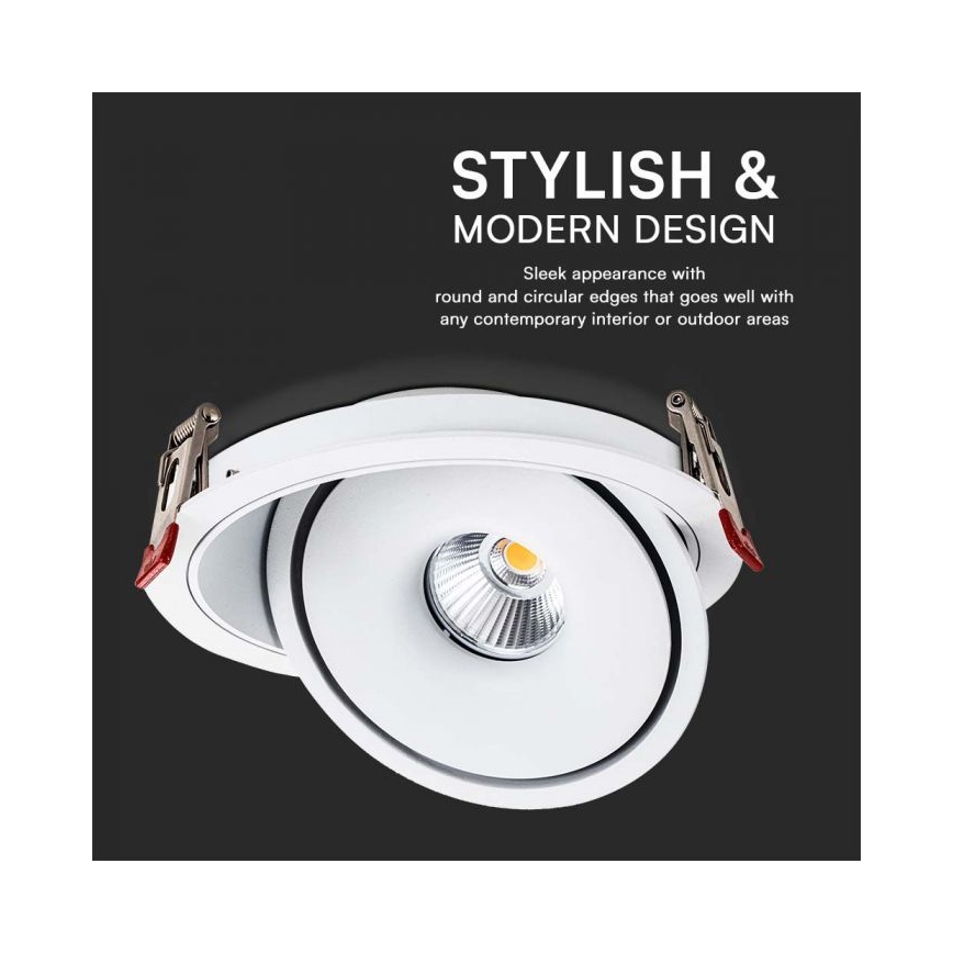 LED Recessed spotlight LED/28W/230V 3000/4000/6400K d. 20 cm white