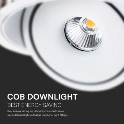 LED Recessed spotlight LED/28W/230V 3000/4000/6400K d. 20 cm white