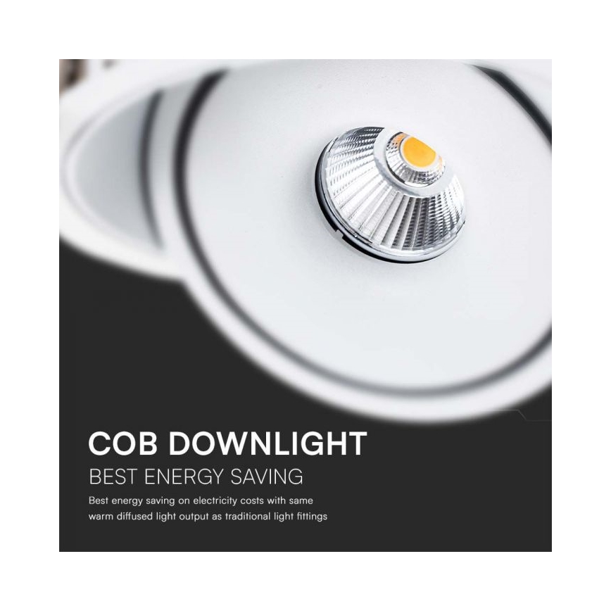 LED Recessed spotlight LED/28W/230V 3000/4000/6400K d. 20 cm white