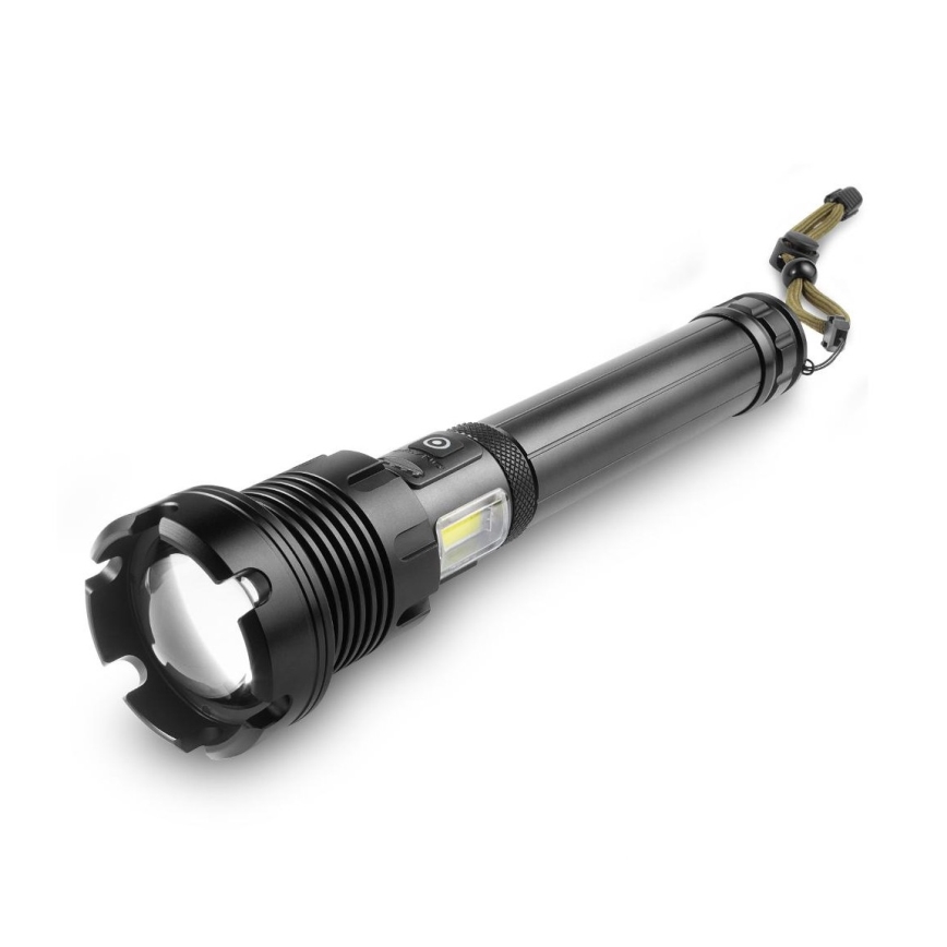 LED Rechargeable aluminum flashlight with a power bank function LED/4400 mAh 2200 lm IP44