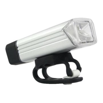 LED Rechargeable bike light LED/5W/3,7V IPX4 1200 mAh silver