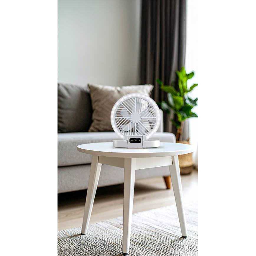 LED Rechargeable Desk Fan 3.7V 1200 mAh